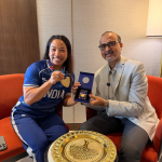 MMTC-PAMP_unveils_the_Limited_Edition_10gm_Virasat_Recycled_Gold_Coin_with_Gold_Medalist_Mirabai_Chanu_
